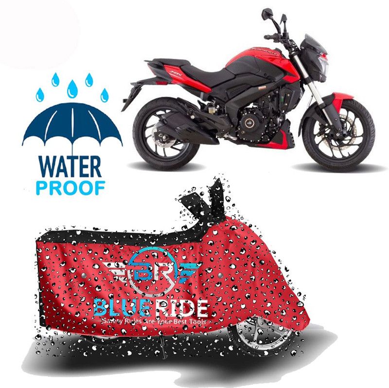 BLUERIDE Two Wheeler Cover for Bajaj  (Dominar 250, Red, Black)