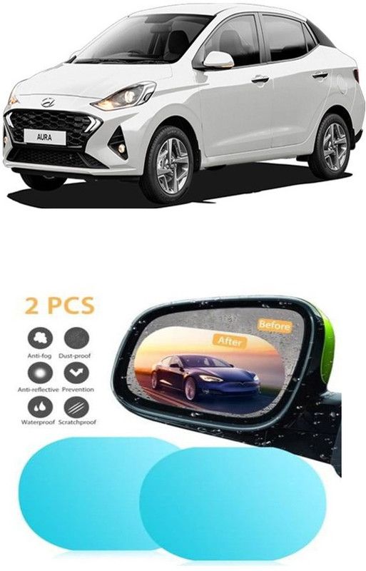 Etradezone Antifog_133 Car Mirror Rain Blocker  (White)