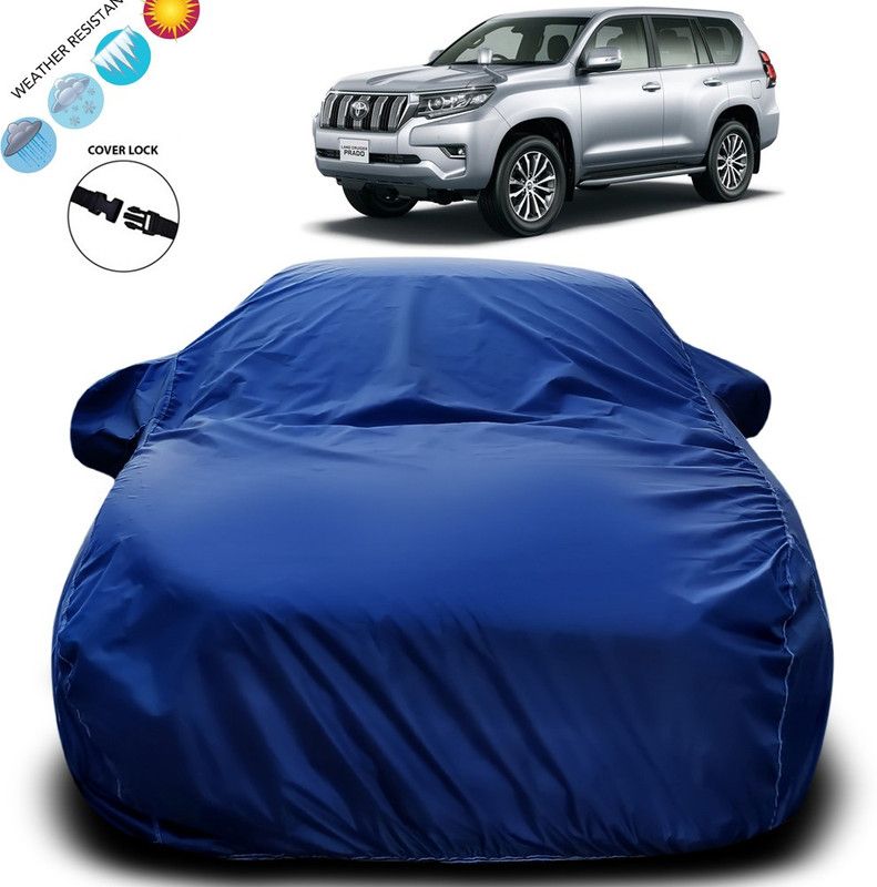 Purpleheart Car Cover For Toyota Land Cruiser Prado (With Mirror Pockets)  (Blue)