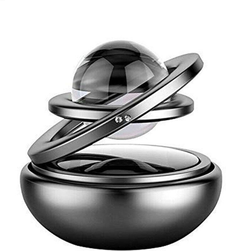 ASHTASH AUTO Air Freshener 360 Degree Power Solar Aromatherapy Rotating Double Ring Car Diffuser (Black) Air Purifier  (Pack of 1)