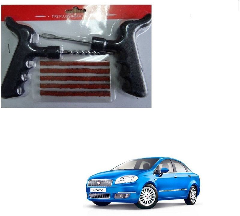 AuTO ADDiCT Car Tool Safety With 5 Strip Tubeless Tyre Puncture Repair Kit For Fiat Linea Classic Tubeless Tyre Puncture Repair Kit