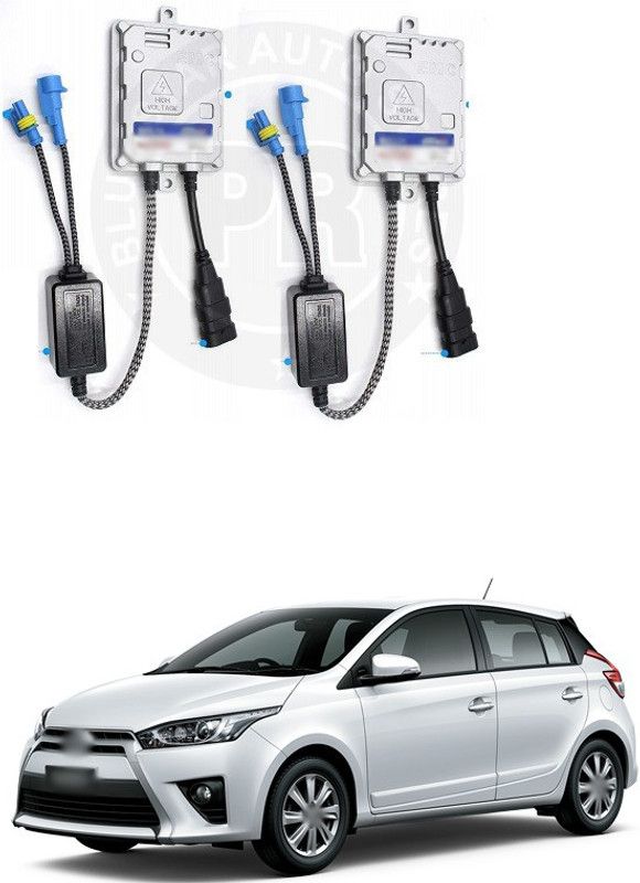PRTEK HID Xenon Headlight Ballasts Replacement 55W Slim Ballast with Canbus EMC Super Decoder Alternate Current AC, 1 Pair Yaris G Vehical HID Kit