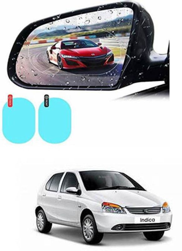 FKOK Anti-Glare Anti-Mist Protector Sticker For Indica V2 Car Mirror Rain Blocker  (Blue)