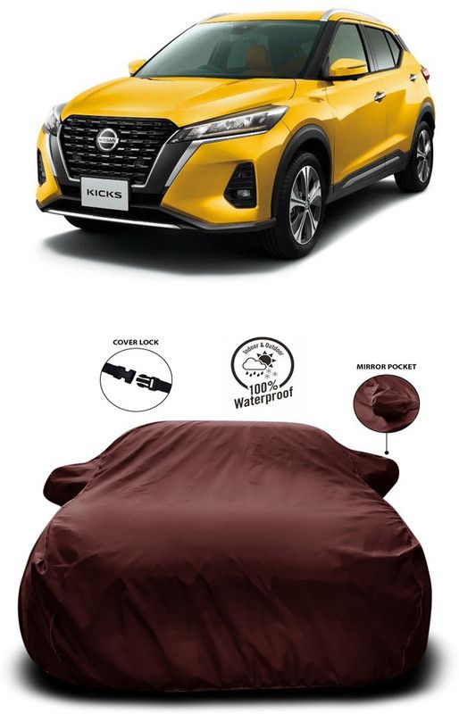 Ascension Car Cover For Nissan Kicks (With Mirror Pockets)  (Maroon)