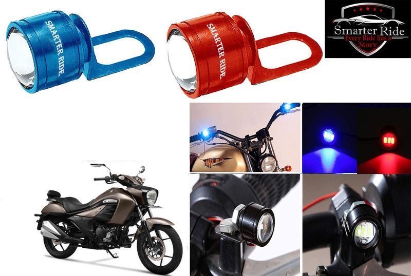 SMARTER RIDE Led Strobe Warning Brake Light for Suzuki Intruder 250 License Plate Light Motorbike LED for Suzuki (12 V, 4 W)  (Universal For Bike, Pack of 2)