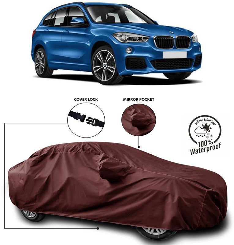 AUTOGARH Car Cover For BMW X1 (With Mirror Pockets)  (Maroon)