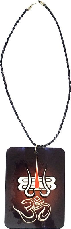 Shopuspro Lord Shiva Om Tilak Car Hanging Bholenath God Design Accessories Interior Decoration Double Side Acrylic Rear View Mirror Ornament Car Hanging Car Hanging Ornament  (Pack of 1)