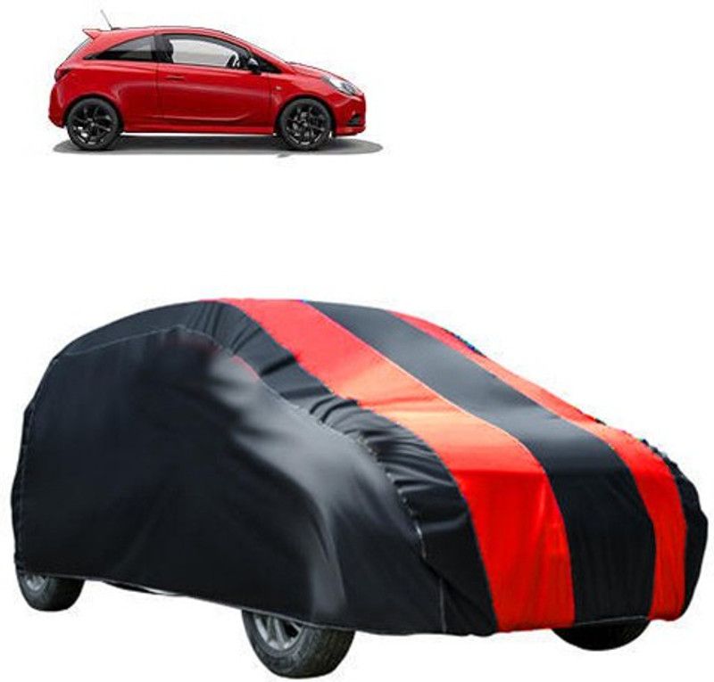 MotohunK Car Cover For Opel Corsa (Without Mirror Pockets)  (Maroon, Black)