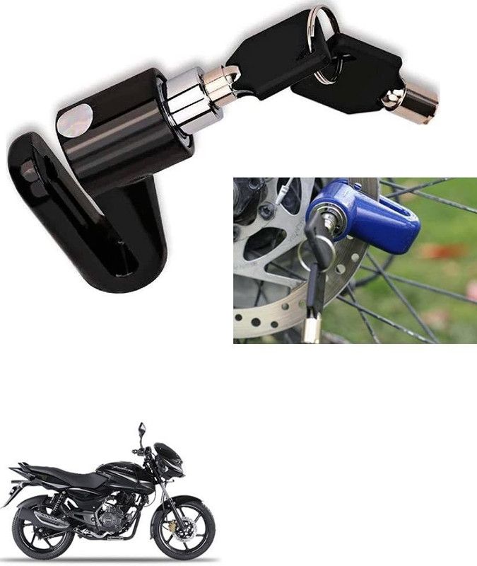 AS TRADERS Motorcycle Disc Brake Lock/Disk Lock Security for Bajaj Pulsar Motorcycle Disc Brake Lock/Disk Lock Security for Bajaj Pulsar Disc Lock  (Blue, Black)