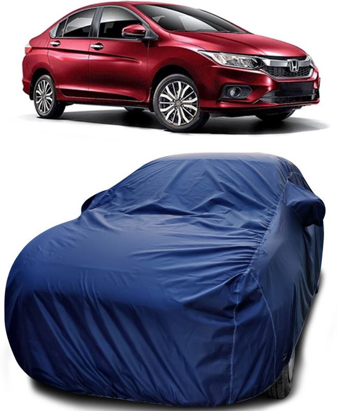Gavya Car Cover For Honda City (With Mirror Pockets)  (Blue)