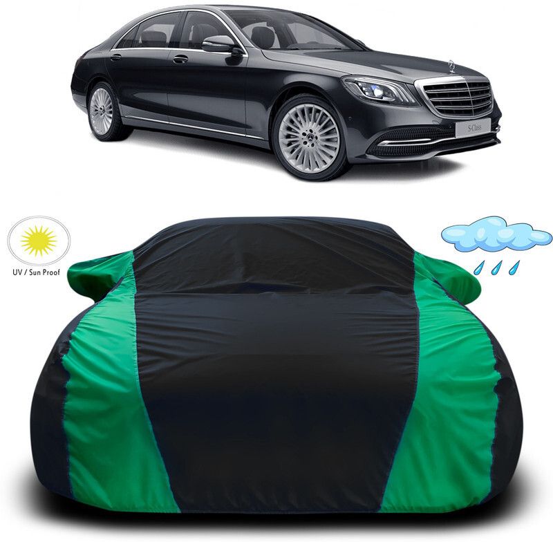 AutoTiger Car Cover For Mercedes Benz S320 (With Mirror Pockets)  (Green, Black)