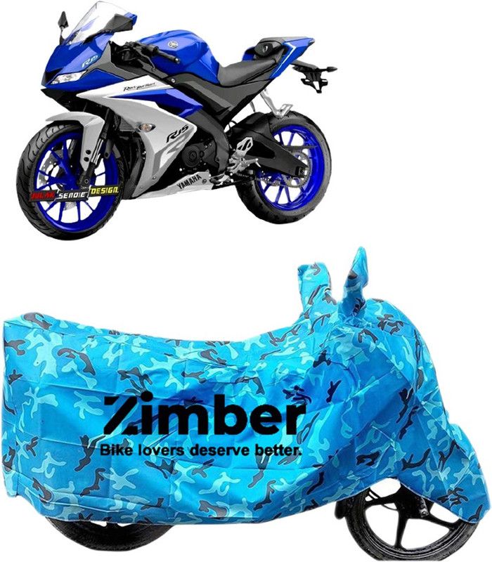 ZIMBER Two Wheeler Cover for Yamaha  (YZF R15 V3.0, Blue)