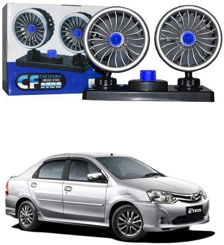 PRTEK Car Fan 12V 360 Head 2 Speed Quiet Strong for All Auto Vehicles 1141 Car Interior Fan  (12 V)
