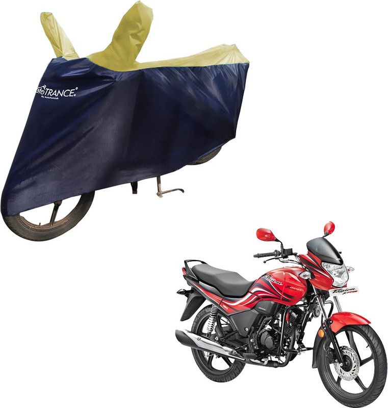 MOTOTRANCE Two Wheeler Cover for Hero  (Passion Xpro, Blue, Yellow)
