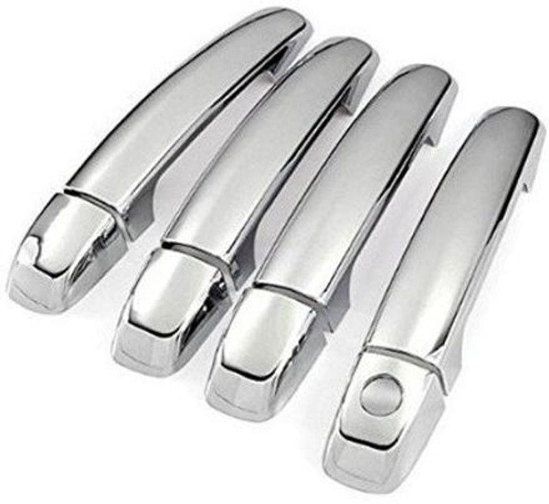 Qiisx Chrome Plated Silver Car Door Handle Cover for Maruti Ritz (Set of 4) Car Grab Handle Cover