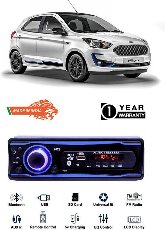 Purpleheart Blue 2029 USB/AUX/SD/BLUETOOTH/FM/MP3 BOOM MASTER STANDARD-PP133 Car Stereo  (Single Din)