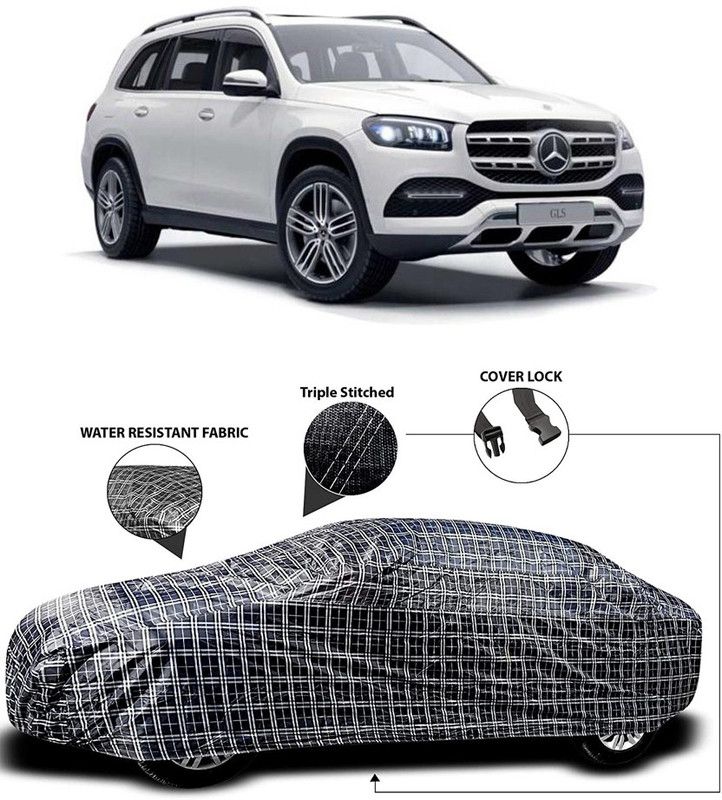 Genipap Car Cover For Mercedes Benz GLS Facelift (With Mirror Pockets)  (White, Black)