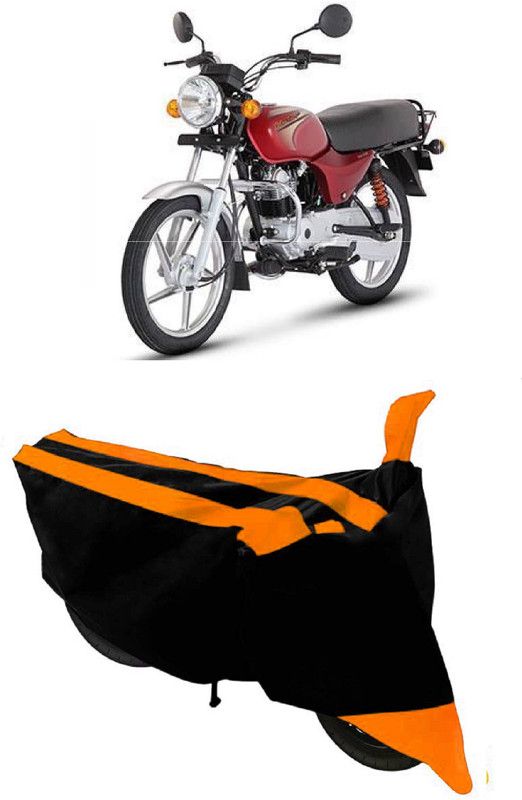 SHIVRAT Two Wheeler Cover for Bajaj  (Pulsar 150 DTS-i, Orange, Black)