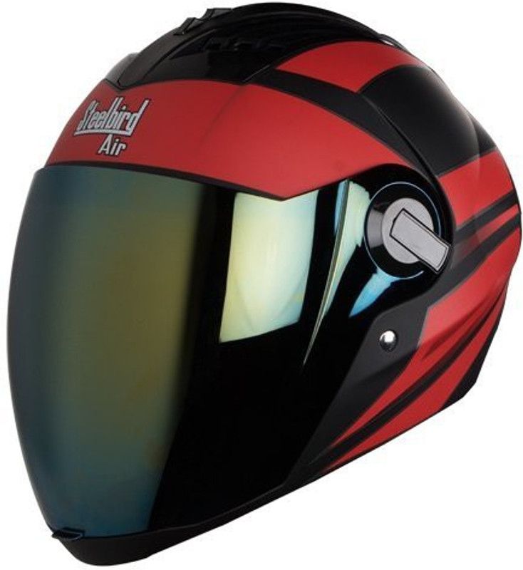 Steelbird SBA-2 Streak Motorbike Helmet  (Red, Black)