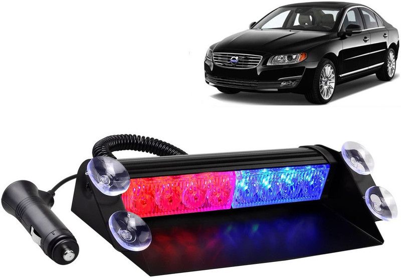 Selifaur 398 - 8 LED High Intensity Windshield Emergency Strobe Lights || Vehicles Interior Roof Hazard Warning LED Flash Light (Blue&Red)for S80 Car Flashlight Holder