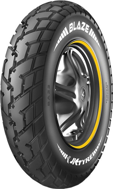 JK TYRE Blaze BA25 90/90 12 Front & Rear Two Wheeler Tyre  (Dual Sport, Street, Offroad Knobbies, Tube Less)