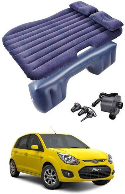 RKPSP Blue Inflatable Car Bed/Two Pillows/Air Pump/Repair Kit For Figo Car Inflatable Bed Car Inflatable Bed  (Figo)