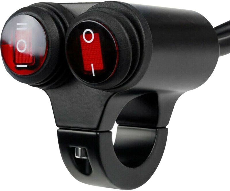OLMEO DUAL ON/OFF SWITCH BIKE LED HANDLE Handle Bar Grip For Universal For Bike Universal For Bike  (Pack of 1)