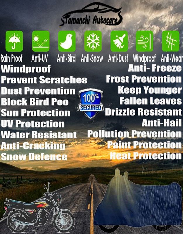 Tamanchi Autocare Waterproof Two Wheeler Cover for TVS  (Max 4R, Blue)