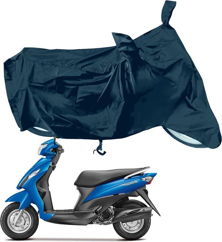 RiderShine Waterproof Two Wheeler Cover for Suzuki  (Let's, Black)