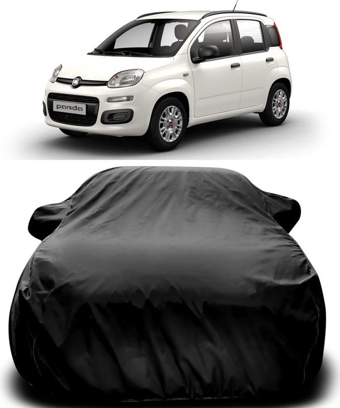 Genipap Car Cover For Fiat Panda (With Mirror Pockets)  (Black)