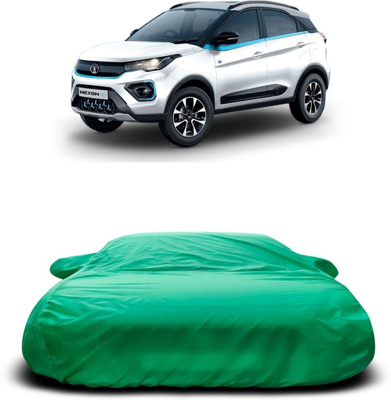 Ascension Car Cover For Tata Nexon EV (With Mirror Pockets)  (Green)