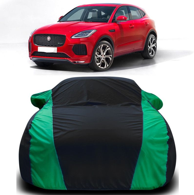 Genipap Car Cover For Jaguar E Pace (With Mirror Pockets)  (Black, Green)