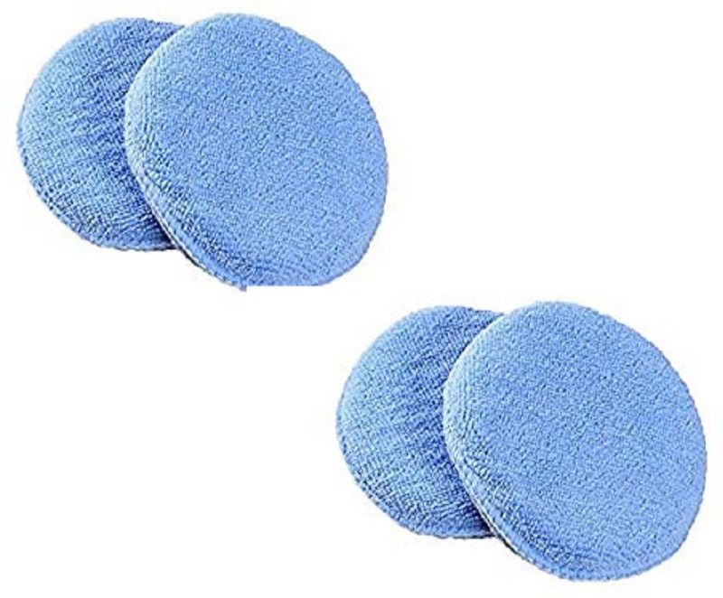 Cubern Microfiber Wax Applicator, AutoCare Ultra-Soft Microfiber Wax Applicator Pads with Finger Pocket Wax Applicator for Cars Wax Applicator Foam Sponge (Blue, 5