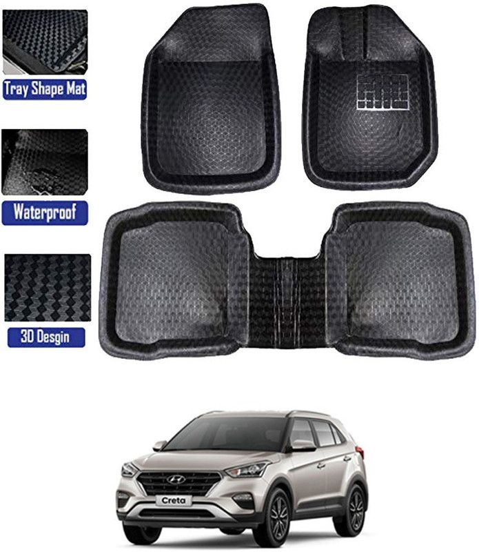 RKPSP PVC Tray Mat For Hyundai Creta  (Black)