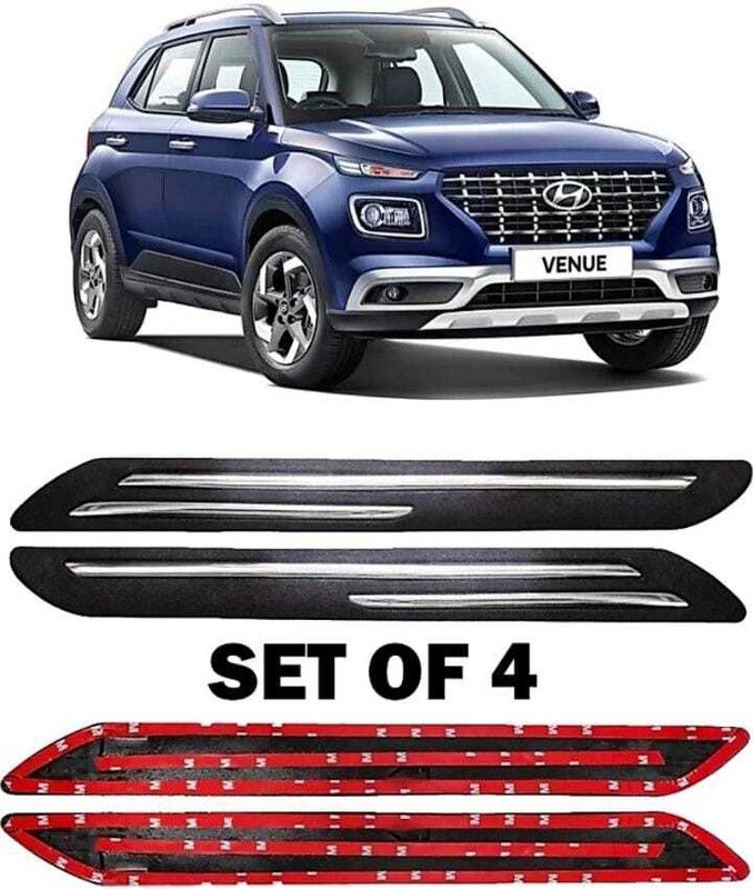 s mangalam Rubber Car Bumper Guard  (Black, Silver, Pack of 4, Hyundai, i10, i20, WagonR, WagonR Stingray, New City, New Dzire)