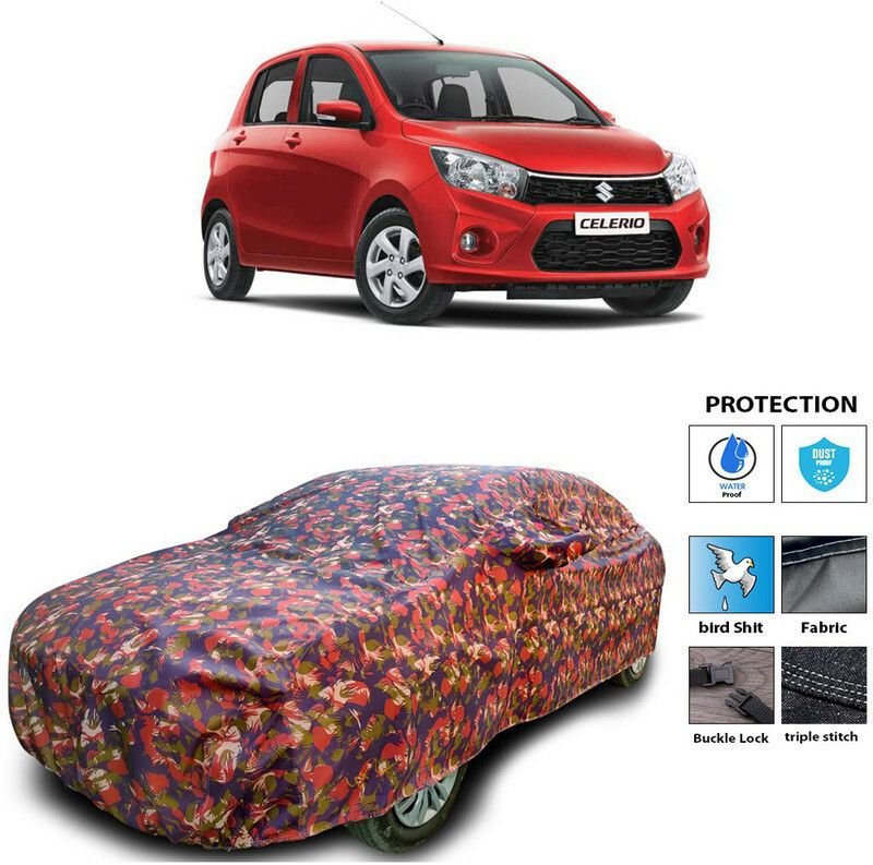 AutoTiger Car Cover For Maruti Suzuki Celerio (With Mirror Pockets)  (Multicolor)