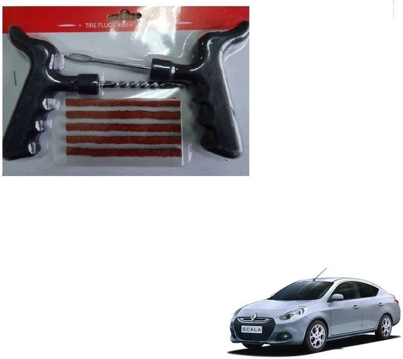 AuTO ADDiCT Car Tool Safety With 5 Strip Tubeless Tyre Puncture Repair Kit For Renault Scala Tubeless Tyre Puncture Repair Kit