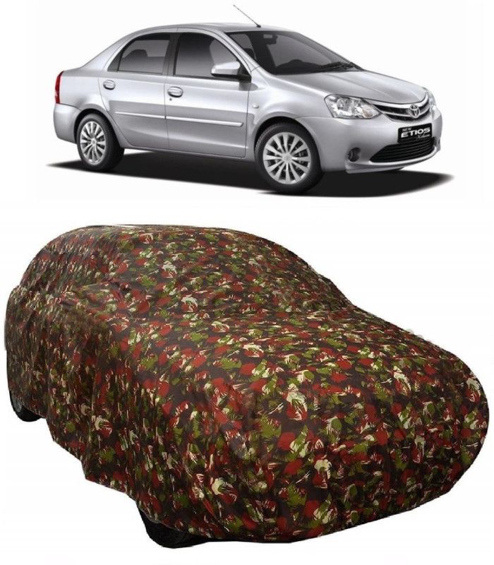 NEXTON Car Cover For Toyota Etios (With Mirror Pockets)  (Multicolor)
