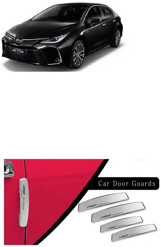 Etradezone Plastic Car Door Guard  (Silver, Pack of 4, Toyota, Corolla Altis)