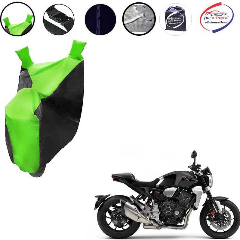 AUTO PEARL Waterproof Two Wheeler Cover for Honda  (CB1000R Plus, Green, Black)