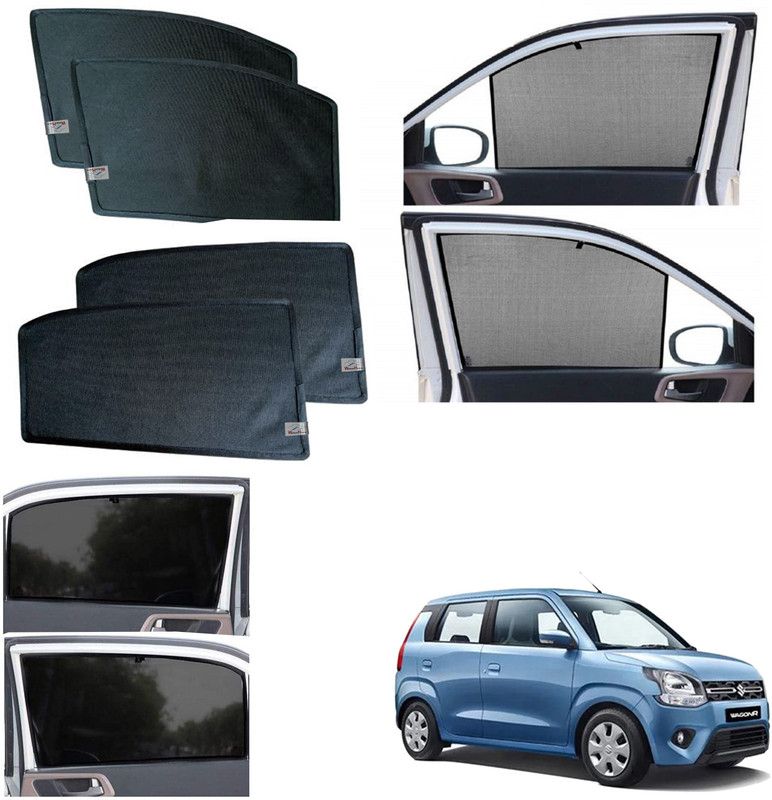 WolkomHome Side Window Sun Shade For Maruti Suzuki WagonR  (Black)