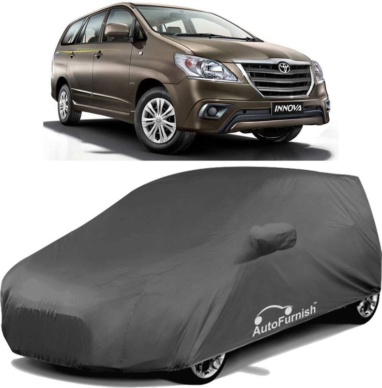 AutoFurnish Car Cover For Toyota Innova (With Mirror Pockets)  (Grey)