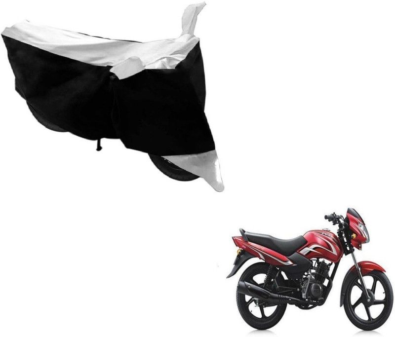 MOCKHE Two Wheeler Cover for TVS  (Sport, Black, Silver)