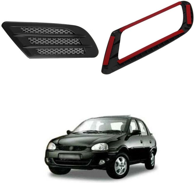 PECUNIA Car Hood Vent Exterior Side Scoop Hood Cover,Exterior Hood Air Vent Trim 449 Matte, Glossy Opel Corsa Side Garnish
