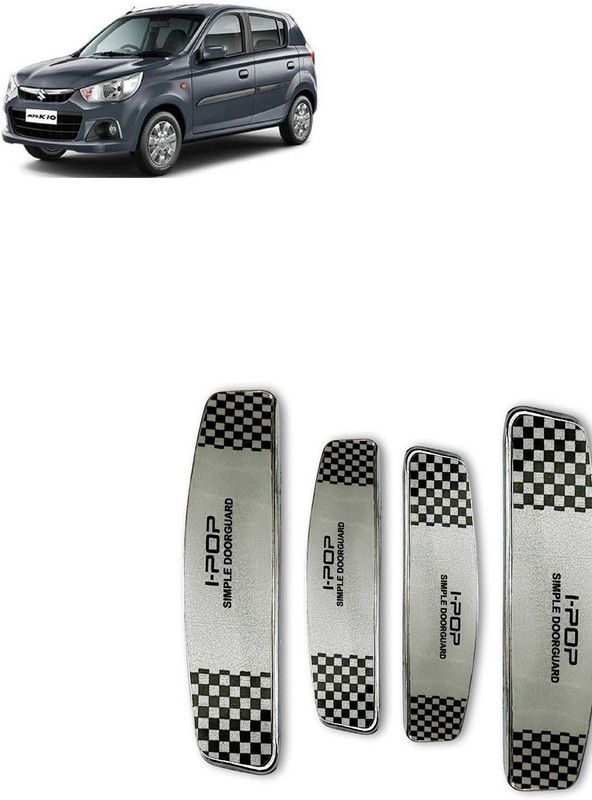 Etradezone Plastic Car Door Guard  (Silver, Black, Pack of 4, Maruti, Alto K10)
