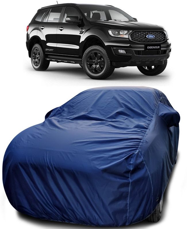 ENTIRELY ELITE Car Cover For Ford Endeavour (With Mirror Pockets)  (Blue)