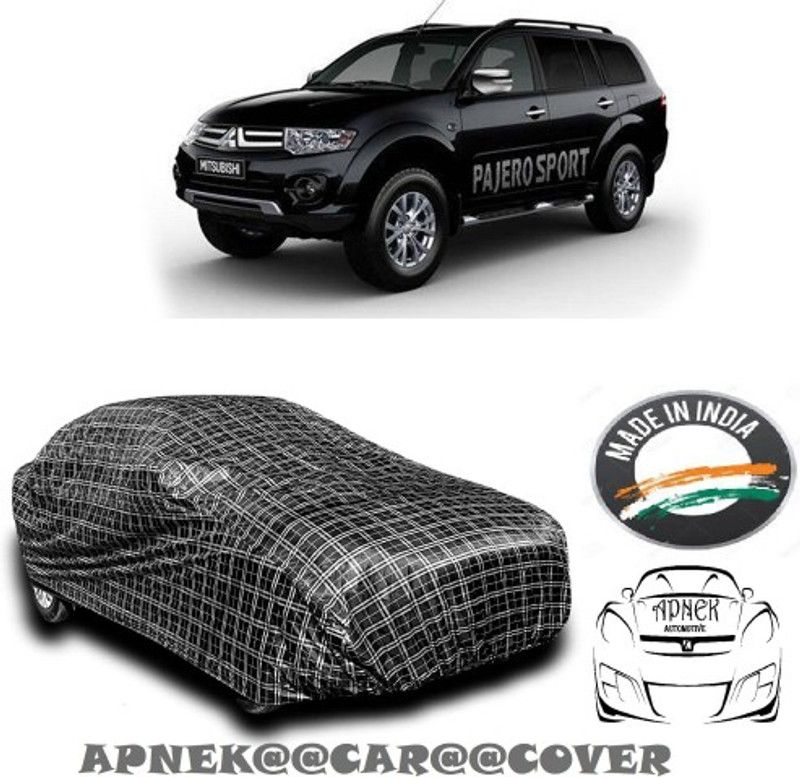 APNEK Car Cover For Mitsubishi Pajero (With Mirror Pockets)  (Silver, Grey)