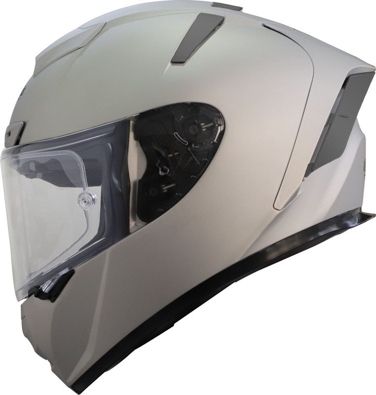 Steelbird SA-2 7Wings Super Aeronautics Full Face Helmet Motorbike Helmet  (Matt Silver with Anti Fog Clear Visor)
