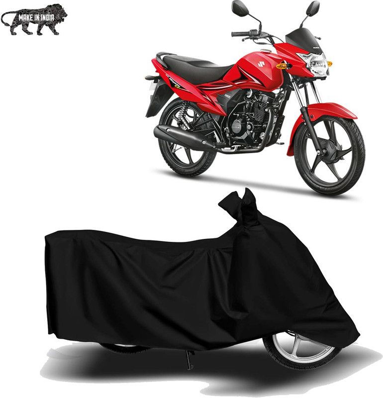 MOTOGENIX Two Wheeler Cover for Suzuki  (Hayate, Black)