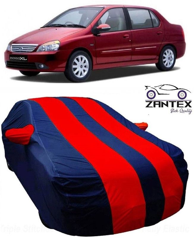 ZANTEX Car Cover For Tata Indigo XL (With Mirror Pockets)  (Blue, Red)